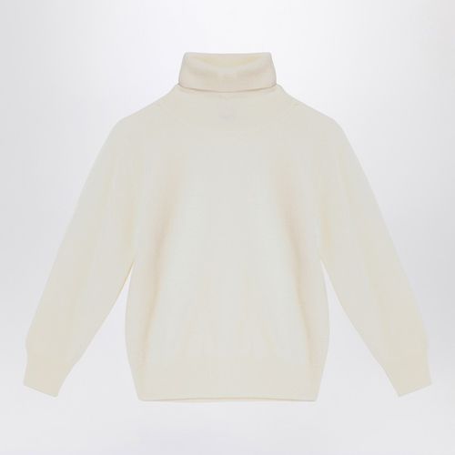 Ivory turtleneck sweater in wool - Il Gufo - Modalova