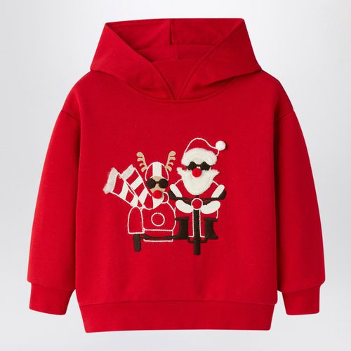 Red hoodie with Christmas motif - Il Gufo - Modalova