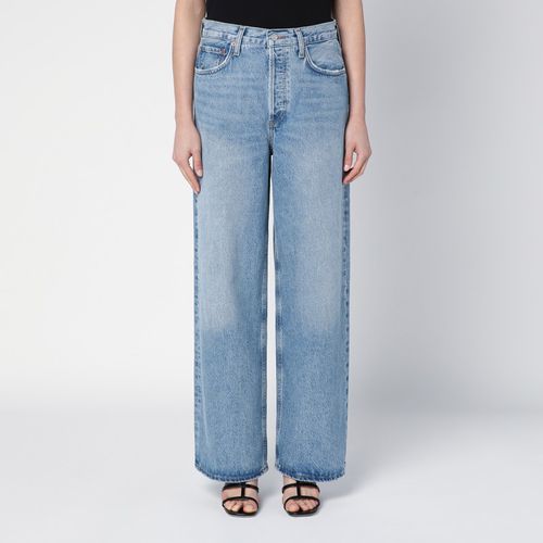 Hellblaue gerade Boyfriend Jeans aus Denim - AGOLDE - Modalova