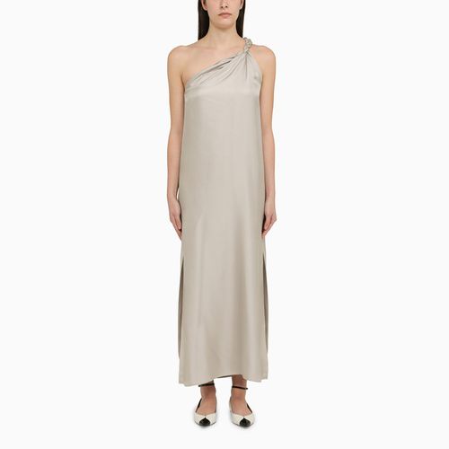 Adela silver grey silk long dress - Loulou Studio - Modalova