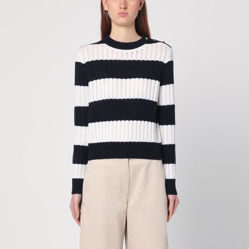 Striped crop sweater in wool and cashmere - Max Mara - Modalova