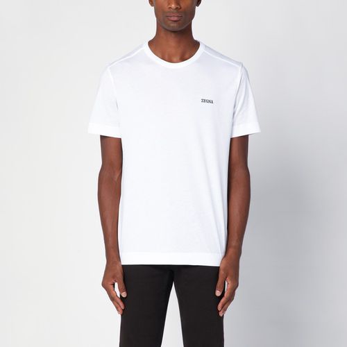 White t-shirt with logo - ZEGNA - Modalova