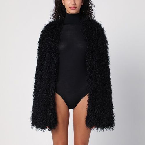 Black faux fur shawl - Sportmax - Modalova