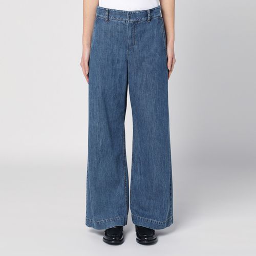 Pantalone ampio blu marino in denim - 'S Max Mara - Modalova