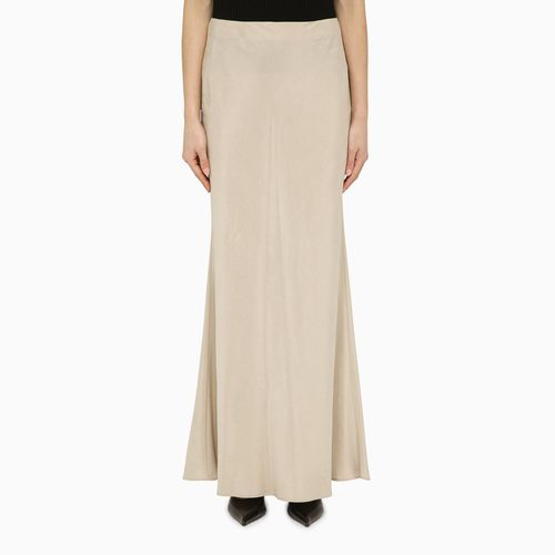 Gonna lunga beige in misto lino - Max Mara Studio - Modalova