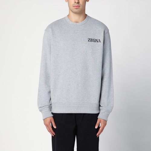 Sweatshirt mit Rundhalsausschnitt und Logo - ZEGNA - Modalova