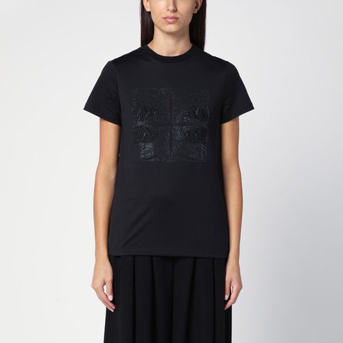 Cotton T-shirt with logo embroidery - Max Mara - Modalova