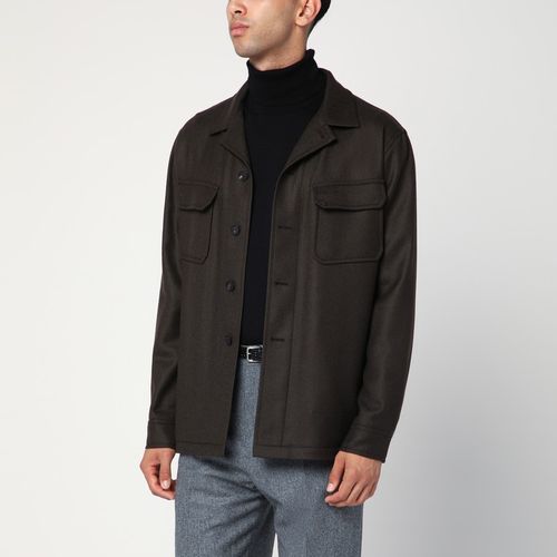 Brown wool jacket - Tagliatore - Modalova