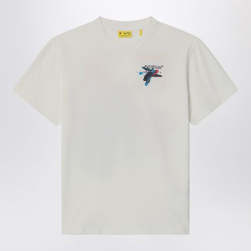 T-shirt bianca con stampa Arrow dipinta - Off-White™ - Modalova