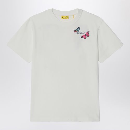 T-shirt bianca con stampa logo con farfalle - Off-White™ - Modalova