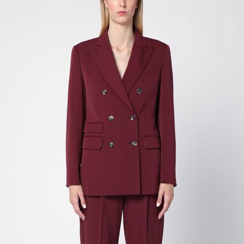 Giacca doppiopetto bordeaux in lana - Max Mara - Modalova