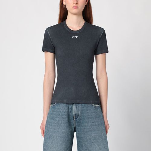 Black washed ribbed T-shirt - Off-White™ - Modalova