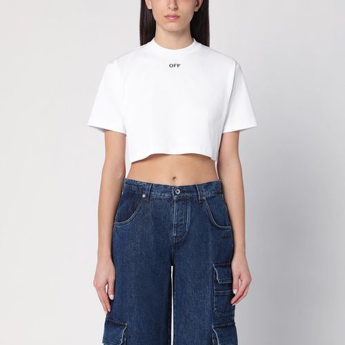 Weißes Cropped T-Shirt mit Logo - Off-White™ - Modalova