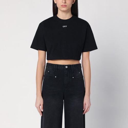 Schwarzes Cropped T-Shirt mit Logo - Off-White™ - Modalova