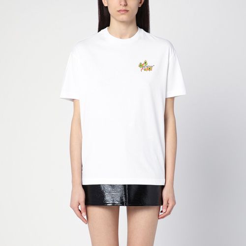 T-shirt bianca in cotone con stampa logo - Off-White™ - Modalova