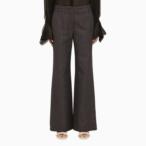 Pinstripe wool-blend palazzo trousers - Off-White™ - Modalova