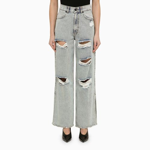 Jeans ampio Lathi in denim con usure - THE MANNEI - Modalova