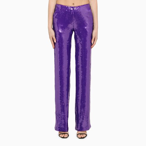 Purple trousers with sequins - LaQuan Smith - Modalova