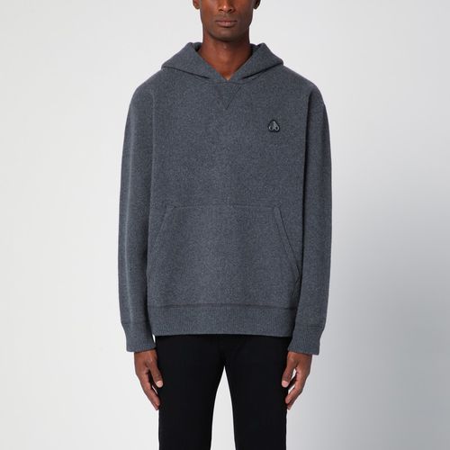 Grey wool hoodie - Moose Knuckles - Modalova