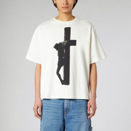 T-Shirt SS Cross white - 1989 STUDIO - Modalova