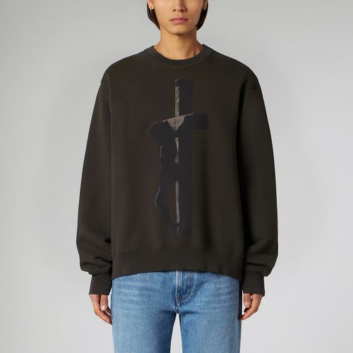 Crew-neck Cross dark brown - 1989 STUDIO - Modalova