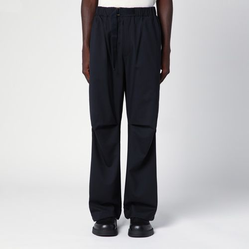 Navy blue track pants in wool - DARKPARK - Modalova