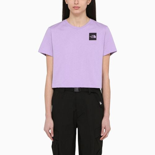 Lila Cropped T-Shirt aus Baumwolle mit Logo - The North Face - Modalova