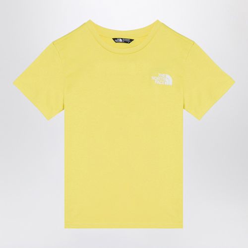 T-Shirt girocollo gialla in misto cotone con logo - The North Face - Modalova