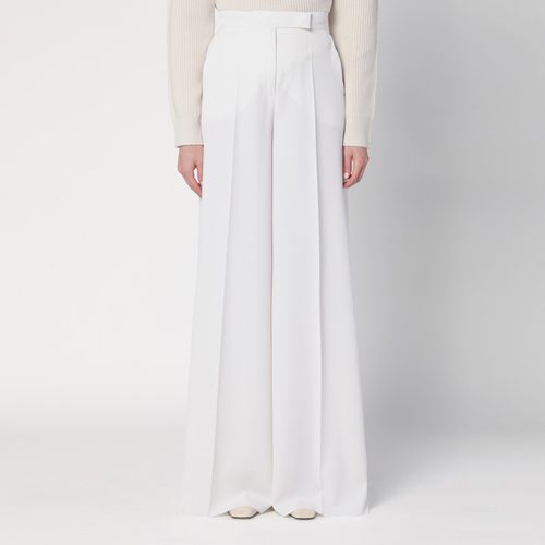 White wool gabardine trousers - Max Mara - Modalova