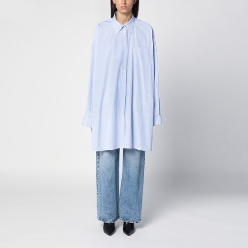 Blau gestreiftes Hemd aus Baumwollpopeline - Maison Margiela - Modalova