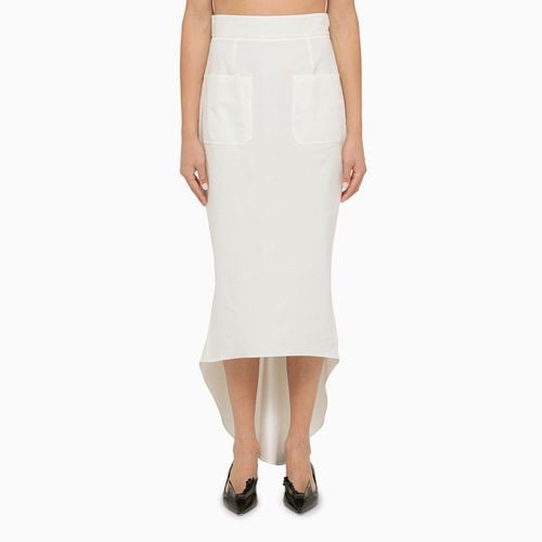 White asymmetrical midi skirt - Prada - Modalova