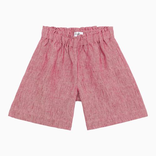 Rosafarbene Bermudashorts aus Leinen - Il Gufo - Modalova