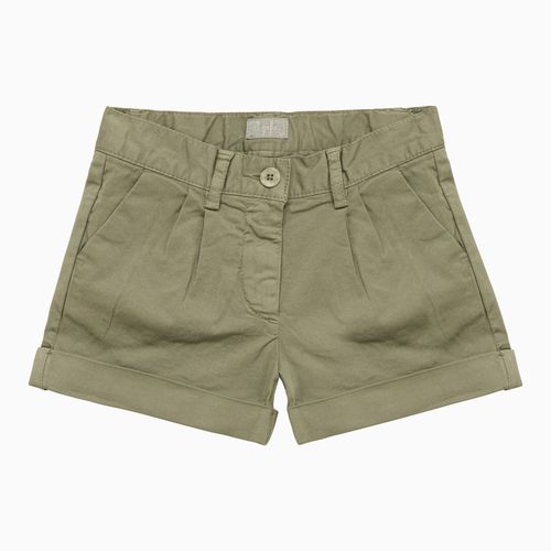 Sage green cotton shorts - Il Gufo - Modalova