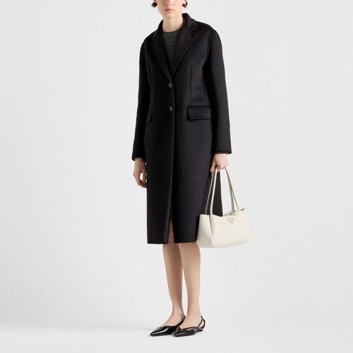 Single-breasted cashgora coat in - Prada - Modalova