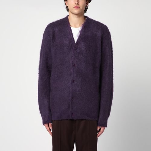 Cardigan viola in misto mohair - Needles - Modalova