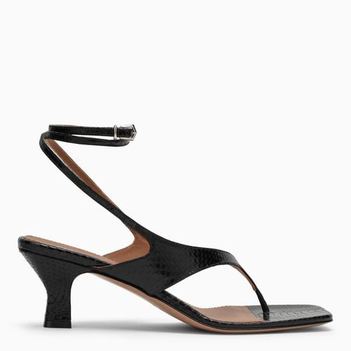 Portofino black leather thong mule - Paris Texas - Modalova