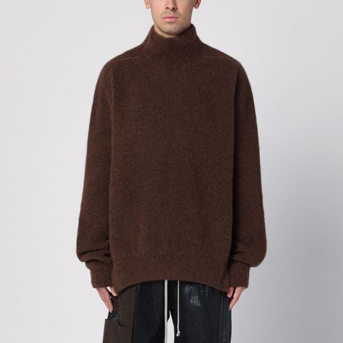 Brauner Oversize-Pullover aus Alpakagemisch - Rick Owens - Modalova