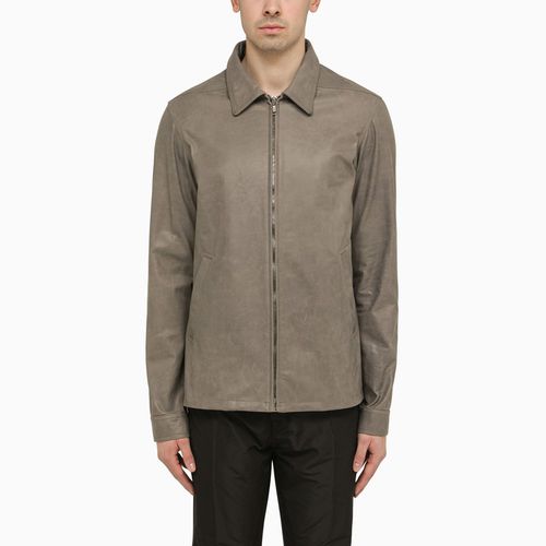 Camicia grigia in pelle - Rick Owens - Modalova