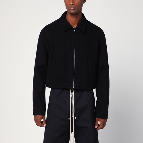 Cropped-Jacke mit schwarzem Reißverschluss aus Wolle - Rick Owens - Modalova