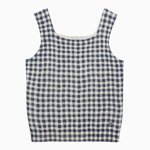 Marineblau kariertes Tank-Top Fabelin aus Baumwolle - Bonpoint - Modalova