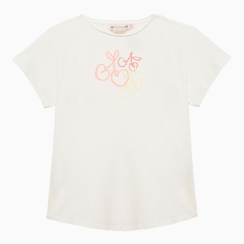 T-shirt latte in cotone con logo - Bonpoint - Modalova