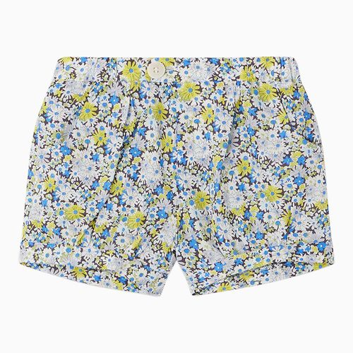 Square cotton short with floral print - Bonpoint - Modalova