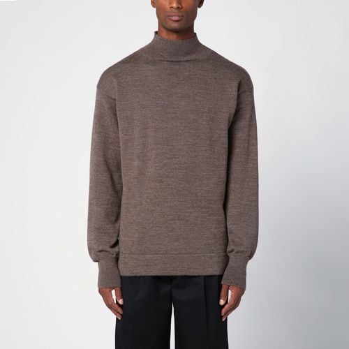 Brauner Rollkragenpullover aus Wolle - Maison Margiela - Modalova