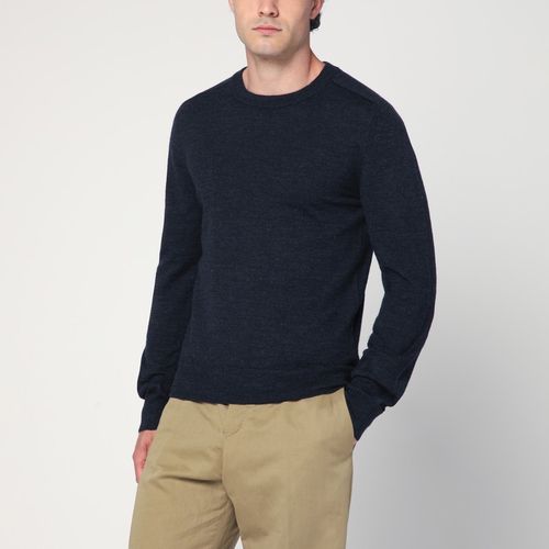 Marineblauer Wollpullover - Maison Margiela - Modalova