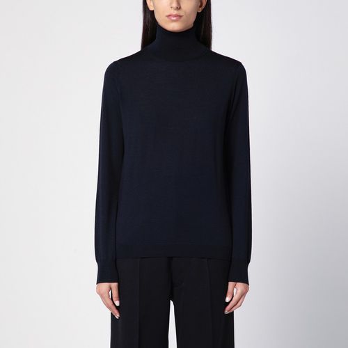 Marineblauer Rollkragenpullover aus Wolle - Maison Margiela - Modalova