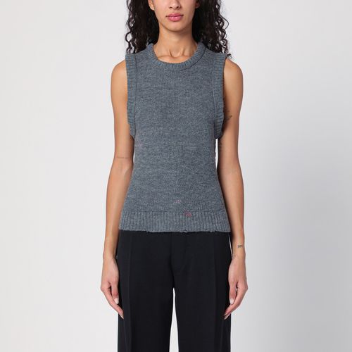 Top smanicato in maglia grigio - Maison Margiela - Modalova