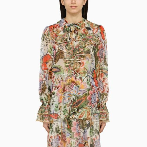 Multicoloured silk ruffle shirt - ETRO - Modalova