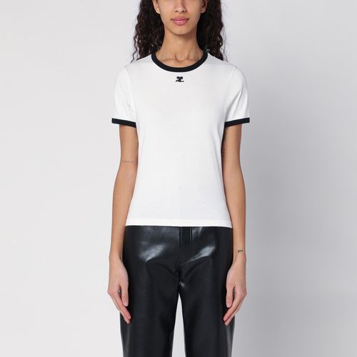 Cotton T-shirt with black outline - Courrèges - Modalova