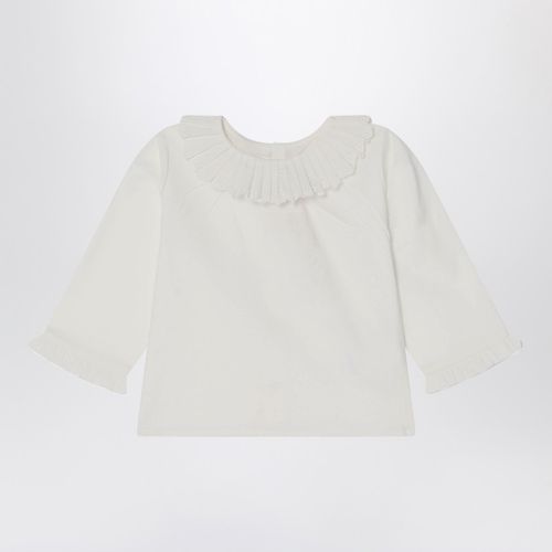 Blusa con volant Joliette bianca - Bonpoint - Modalova