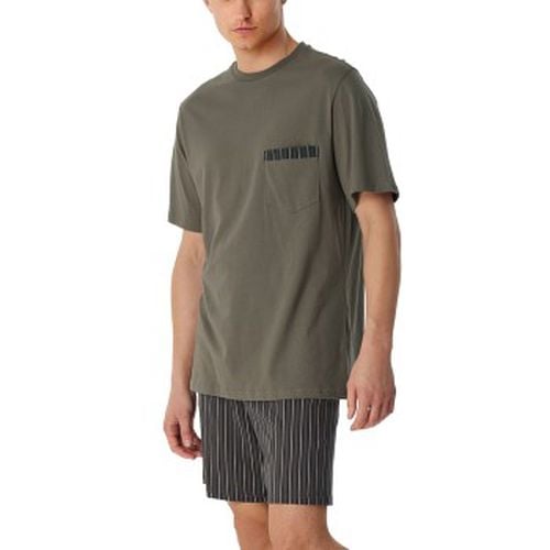 Comfort Nightwear Short Pyjamas Braun must. Baumwolle 50 Herren - Schiesser - Modalova